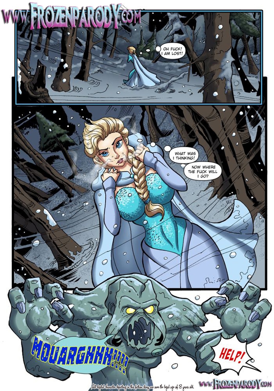 Porn comic Frozen parody Saviors Hard Dick PornKomix