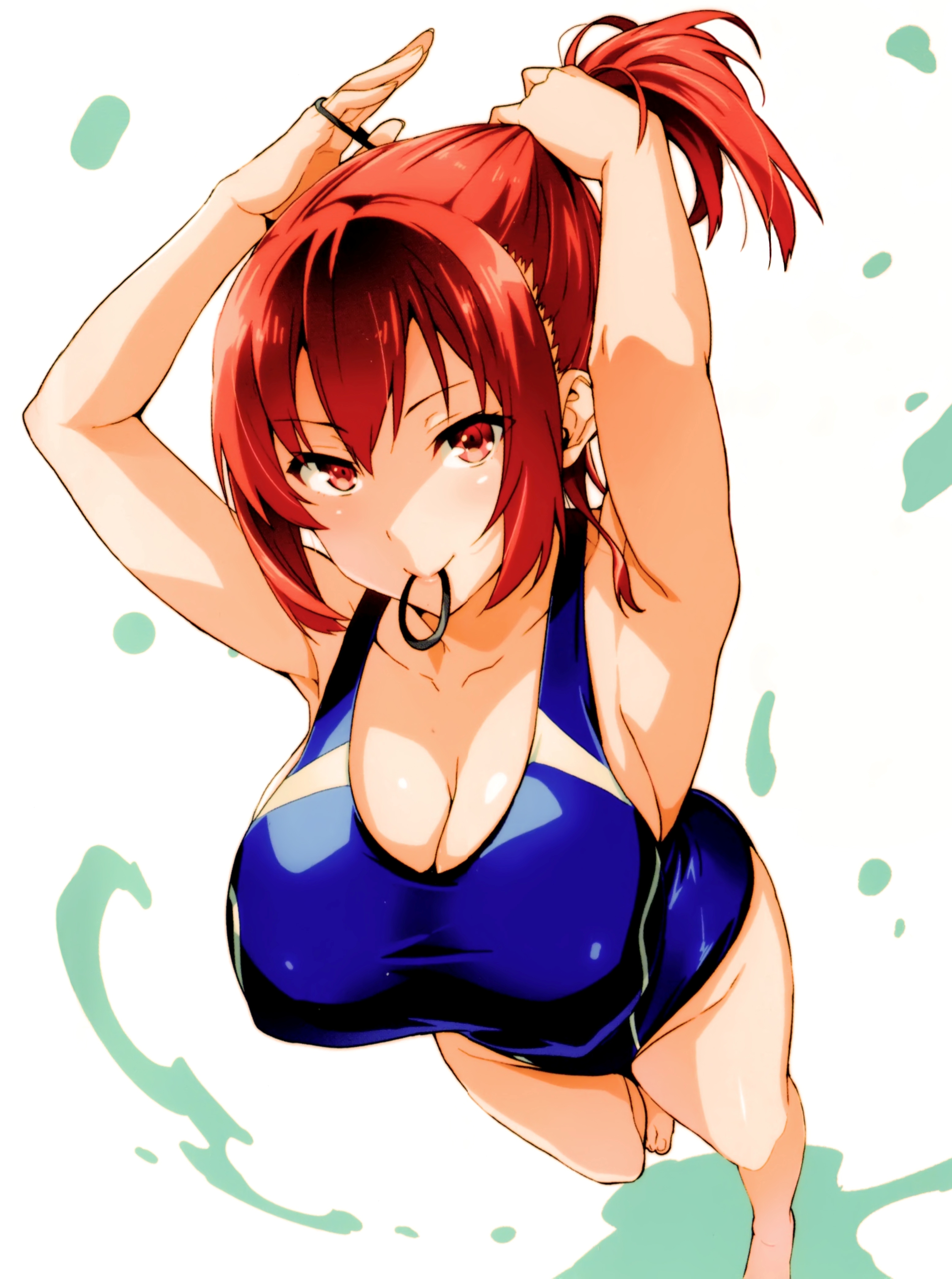 Wallpaper : gadis anime ecchi payudara besar si rambut merah 3108x4176