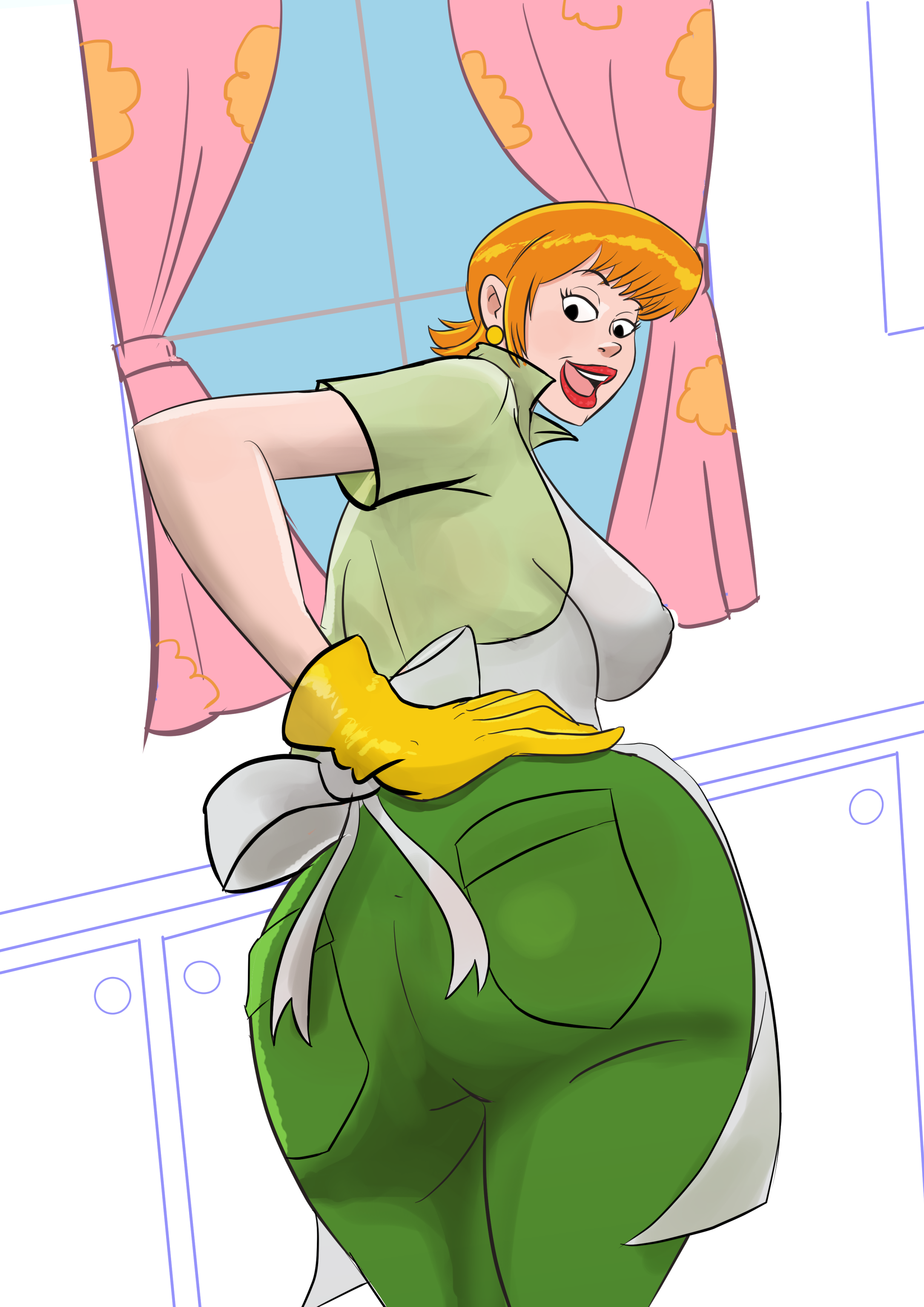 Dexters Mom showing her ass by SirTakimoto on Newgrounds