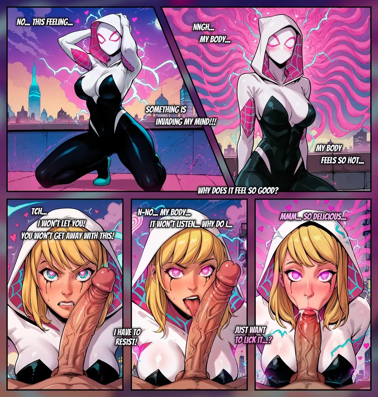 Spider Gwen Mind Control Spider-Man Lustful Mind