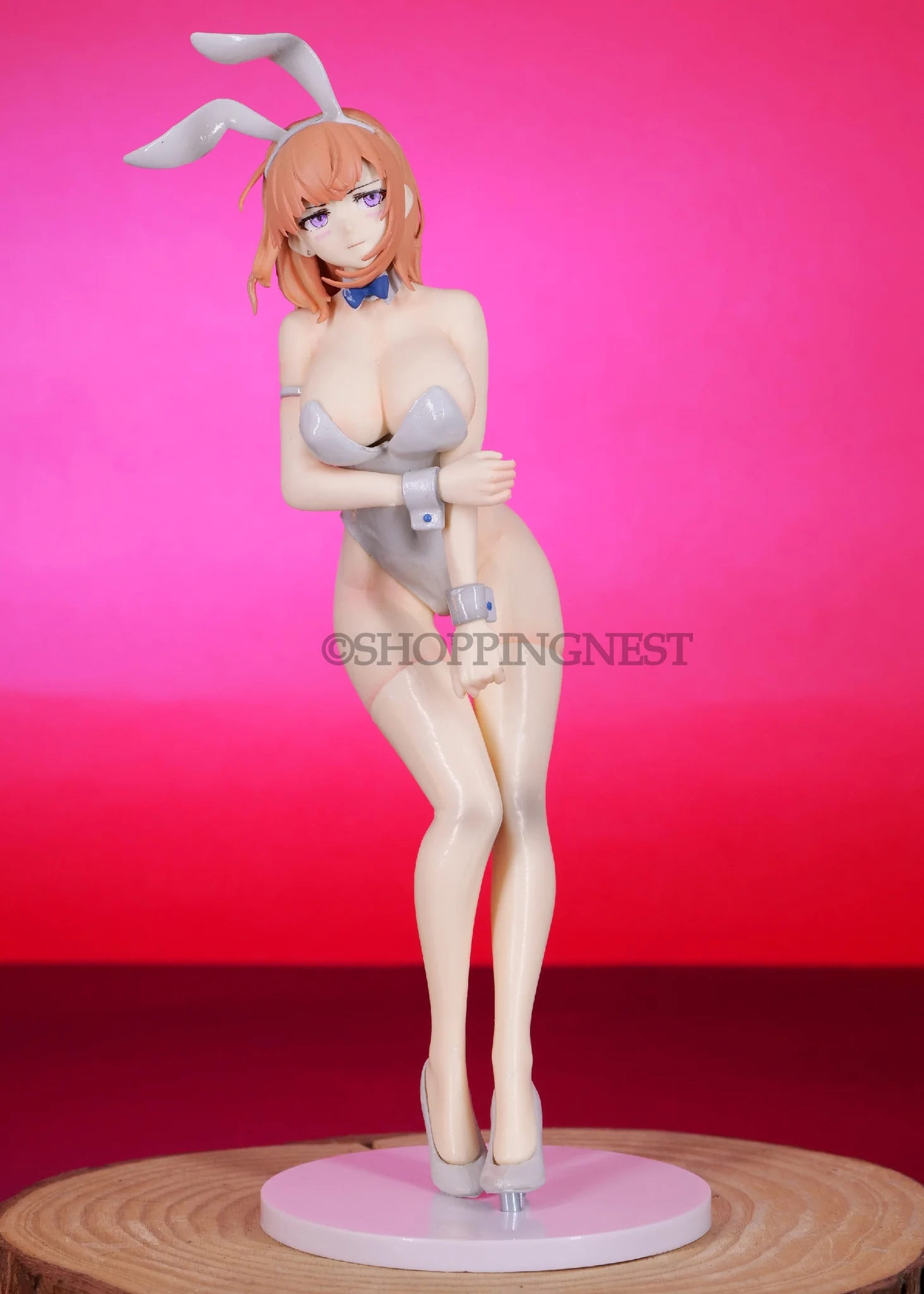 Anime Sexy Girl Action Figure Miss White Bunny Shy Kawaii Girl Figurin