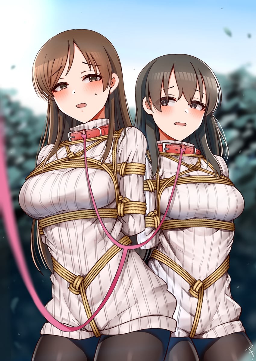 sweater crotch rope breast bondage rope bound together