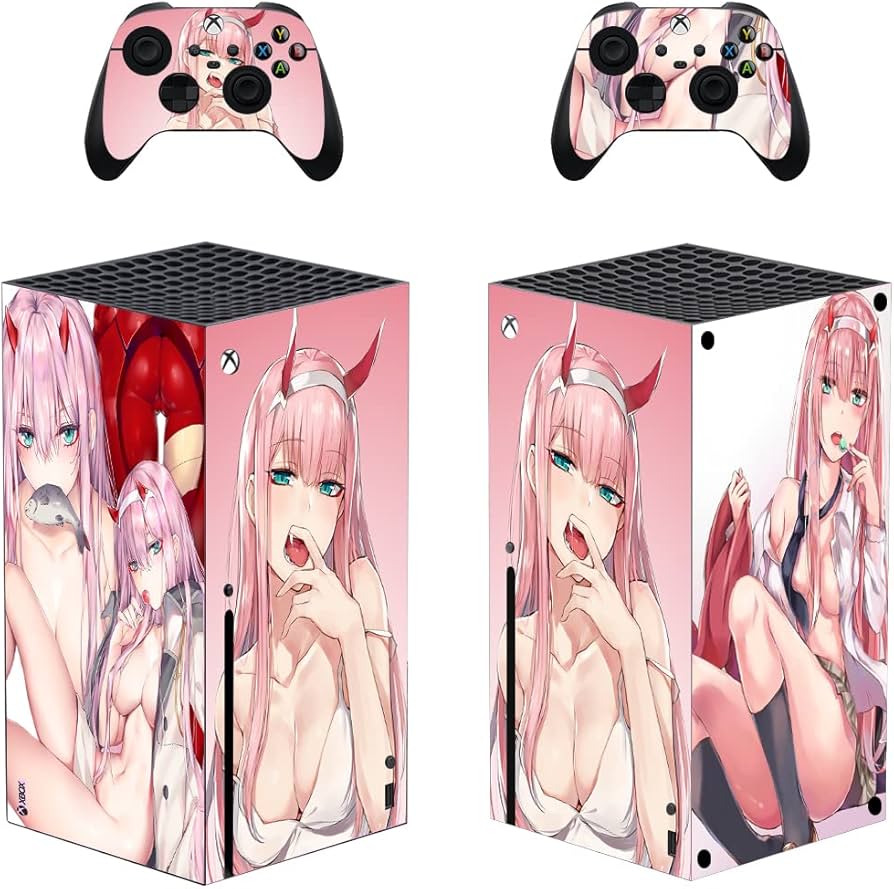 : Vanknight XB Series X Console Controllers Skin Decals Stickers Hot Anime Girl Wrap Vinyl for XB Series X Console Anime Lady : Video Games