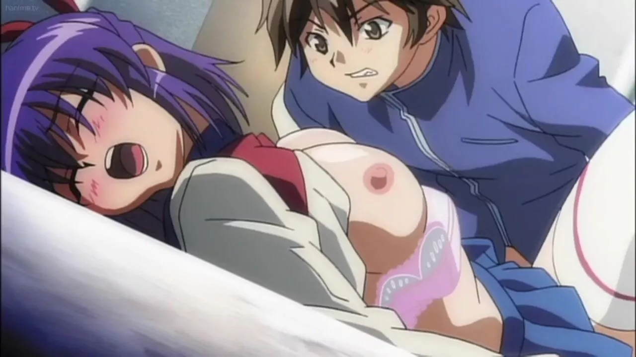 Horny anime teen schoolgirl with big round tits dreams of double penetration