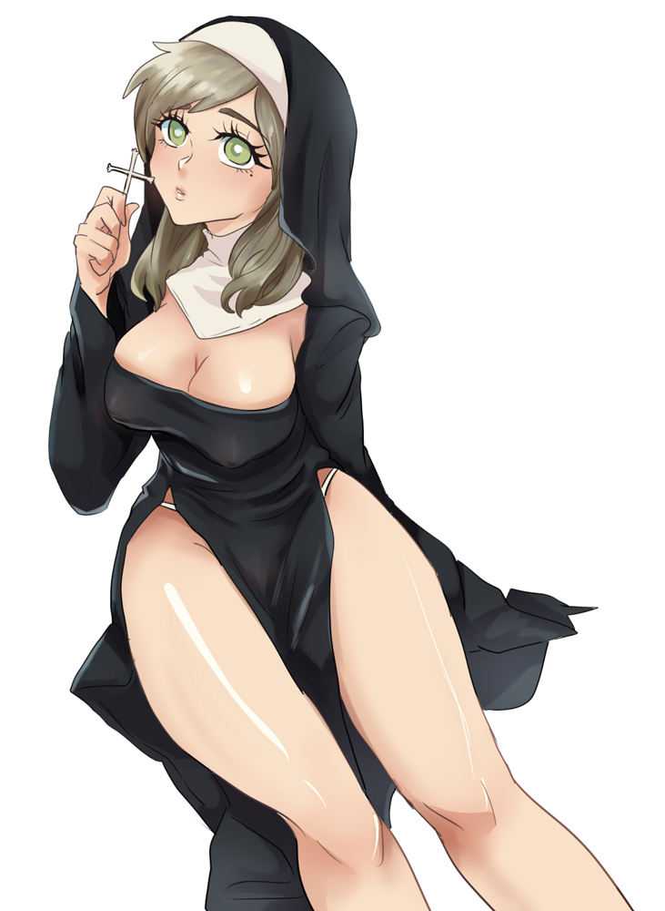 sexy anime nun Meme Generator