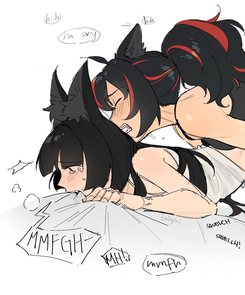 hoshimi miyabi and zhu yuan zenless zone zero drawn by eimikosmoothie