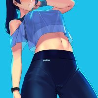 anime girl gym clothes