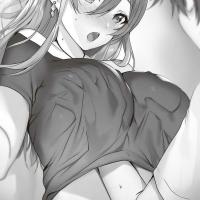 anime manga kissing breast squeeze
