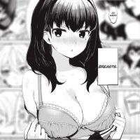 anime manga kissing breast squeeze