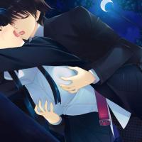 anime manga kissing breast squeeze