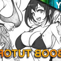 anime manga kissing breast squeeze