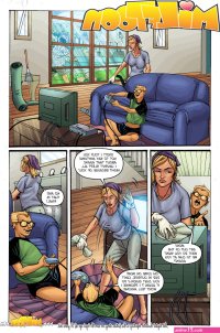 mom cuming in son comic