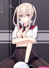 anime blonde breast
