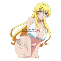 anime blonde breast