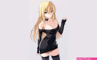 anime blonde breast