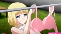 anime blonde breast
