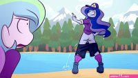 anime girl peeing panties gif