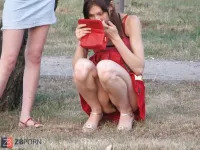 squatting in public panties comics