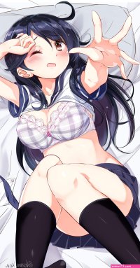 anime girl naked bed comic