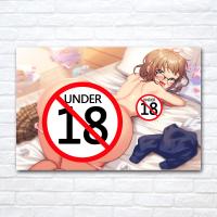 anime girl naked bed comic