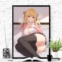 anime girl naked bed comic