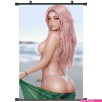 Hot Sexy Beach Anime Girl Game Poster Wall Scroll Art Picture Canvas Print