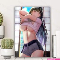 Sexy Girls Zoku Owarimonogatari Japanese Anime Wall Canvas Mural Poster Wall Hanging Poster Home Decor otaku Collection