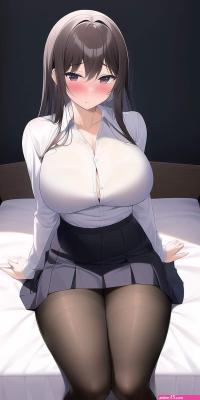 HD wallpaper: anime anime girls AI art big boobs vegefish solo artwork
