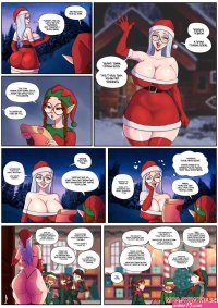 Porn comics Mrs. Claus. Chapter 1. Parvad. Erotic comic in front of