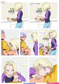 Trunks x Android 18 Porn Comic on