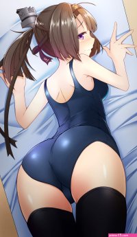 Wallpaper : anime girls ass cartoon Kantai Collection black hair comics clothing Akizuki KanColle mangaka undergarment 1915x3300