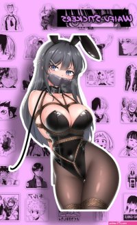 WAIFUSTICKERRS Bunny Bondage Anime Girl Car Stickers Decal Vinyl Sticker