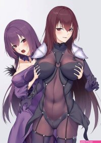 HD wallpaper: anime anime girls boobs big boobs boob grab Fate series
