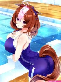 HD wallpaper: boobs big boobs swimwear one-piece swimsuit anime anime girls