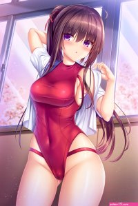 original characters solo cameltoe anime anime girls swimwear artwork digital art fan art tight clothing