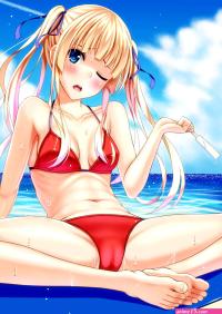 Landlock on X: Saekano Eriri bikini ecchi anime cameltoe