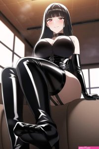 Steamy Latex Dominatrix Anime E Girl T25891 A4 Poster on Photo Paper