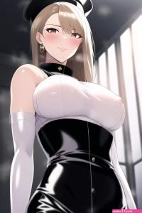 White Black Dominatrix Anime E Girl T25944 A4 Poster on Canva