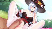 Uncensored Hentai White Socks Witch Giving Footjob Anime