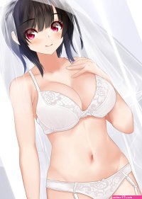 short hair big boobs solo anime anime girls Kantai Collection Takao KanColle black hair artwork digital art fan art underwear