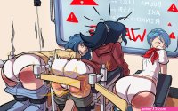 Blue Haired Anime Moms Get a Spanking by Axel-Rosered on DeviantArt