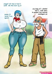 Porn comic Bulma and Roshi. Dibuctor Sex comic babe Bulma was
