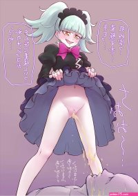 Young Anime Girl Stood Over The Face Of An Adult Guy And Lifted Her Skirt And Began To Urinate On His Face