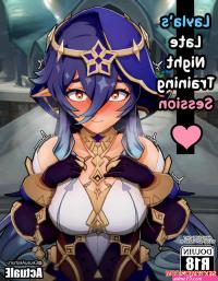 Porn comic Laylas Late Night Training Session. Genshin Impact Sex comic busty brunette was