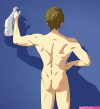 X Sexyanimesfreeiwatobiswimclub makototachibana muscle muscles hot anime boy boys nack buttexpansion nude naked underwear posing sexy bishounen teenmuscle hunk
