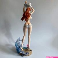 34.5CM One Piece Nami Naked Anime Figures GK Cat Burglar Action Figuri