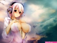 Anime Sexy Girl Breasts Headphones Poster