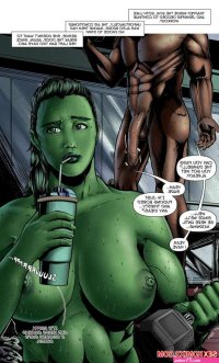 Porn comic The Slurpee. SheHulk. MBAH NDOLO. Sex comic busty brunette Woman