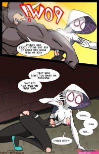 Porn comic The Rhino vs Spider Gwen. Shiboobmura Sex comic brunette babe got