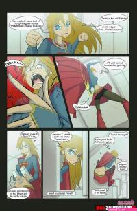 Porn comic White Night. Part 1. Supergirl. Sex comic woke up in